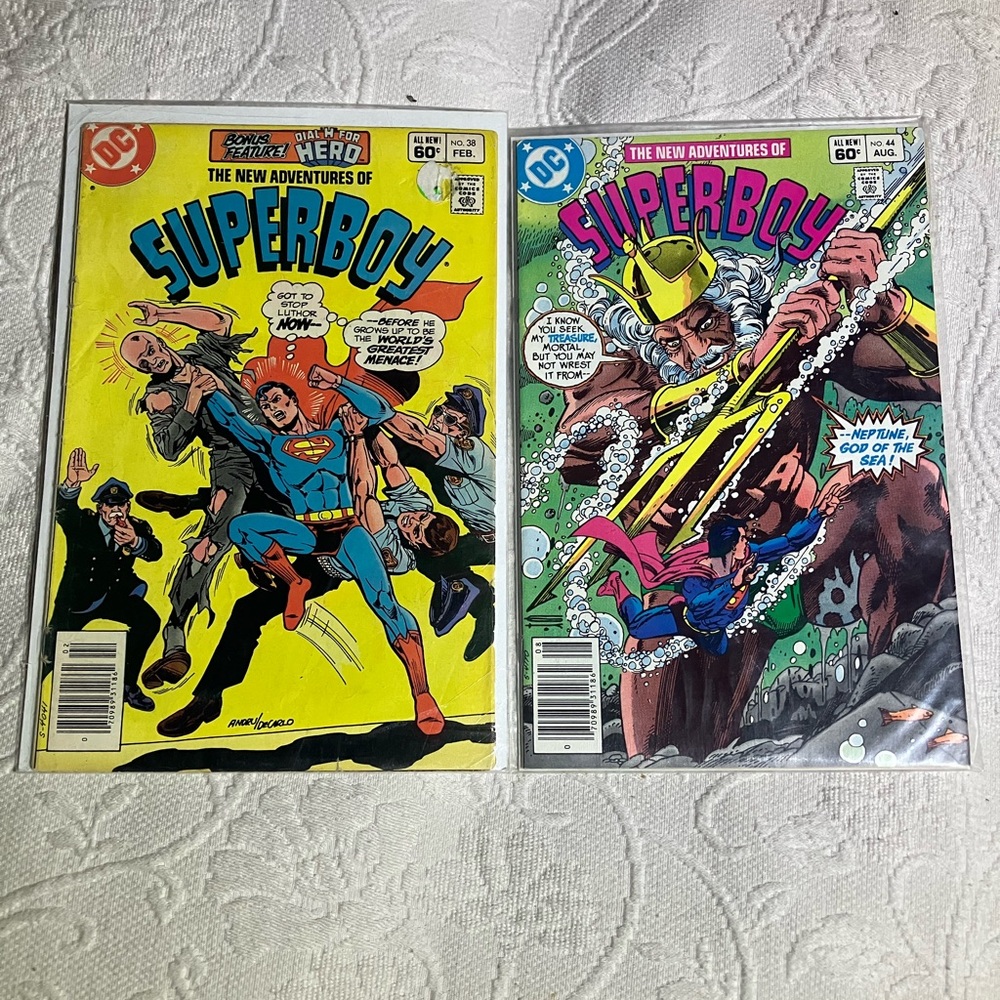 Lot of 2 Vintage DC Comics The New Adventures of Superboy Comic Books #38 & #44